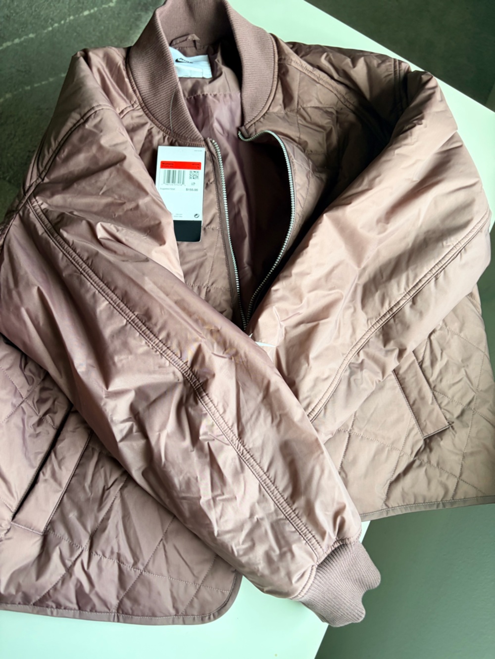 Nike Dusty Rose Quilted Puffer Jacket